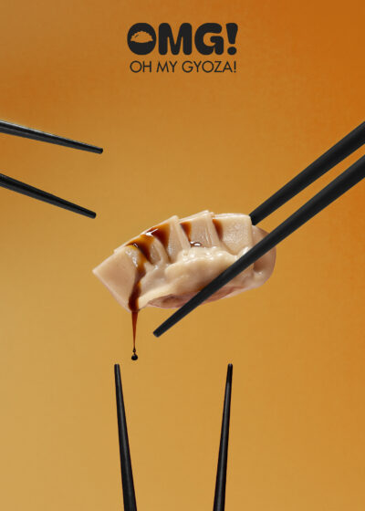 Photographie de Gyoza, shooting photo fait en studio chez Bacchus Prod à Neuchâtel en Suisse. Foodphotography asian Gyoza. Visuels réalisé pour le restaurant neuchâtelois spécialé en asiatique du nom de OMG - Ho my Gyoza! Avec flash profoto et boitier nikon